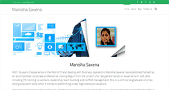 Desktop Screenshot of manishasaxena.com